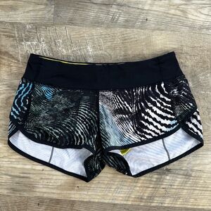 2016 Seawheeze Lululemon Speed Running Short- Secret Society Tofino Teal Size 6